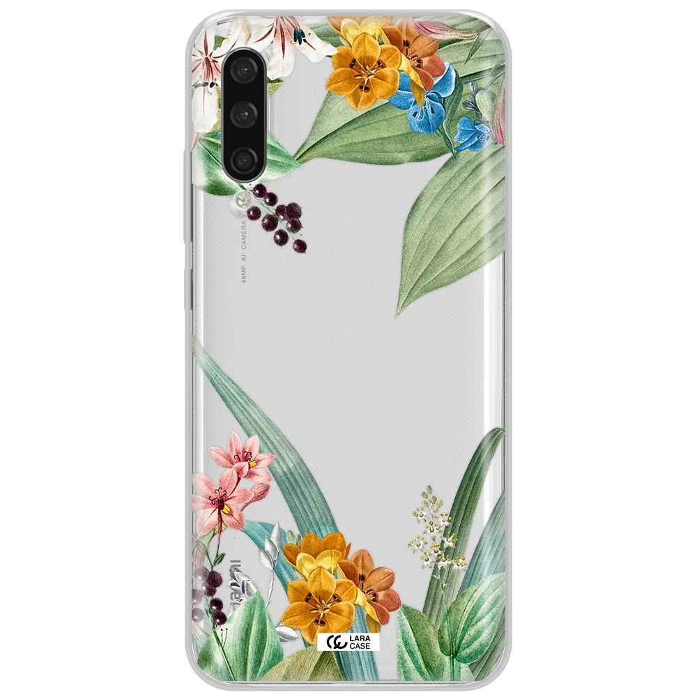 Summer Flower Vector Xiaomi Mi A3 Clear Tpu Case