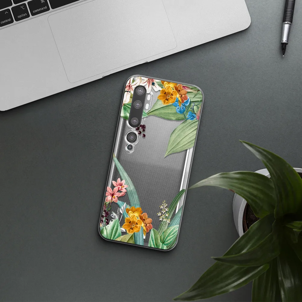 Summer Flower Vector Xiaomi Mi Note 10 Clear TPU Case