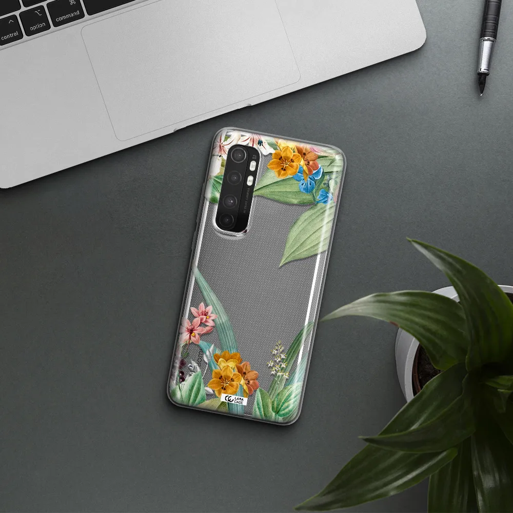 Summer Flower Vector Xiaomi Mi Note 10 Lite Clear TPU Case