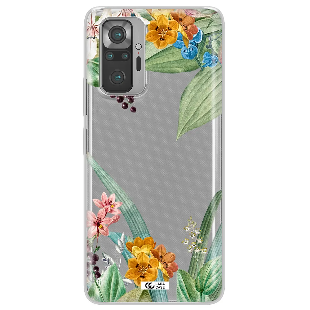 Summer Flower Vector Xiaomi Note 10 Pro Clear TPU Case