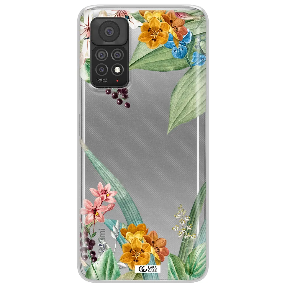 Summer Flower Vector Xiaomi Note 11 Pro Clear TPU Case