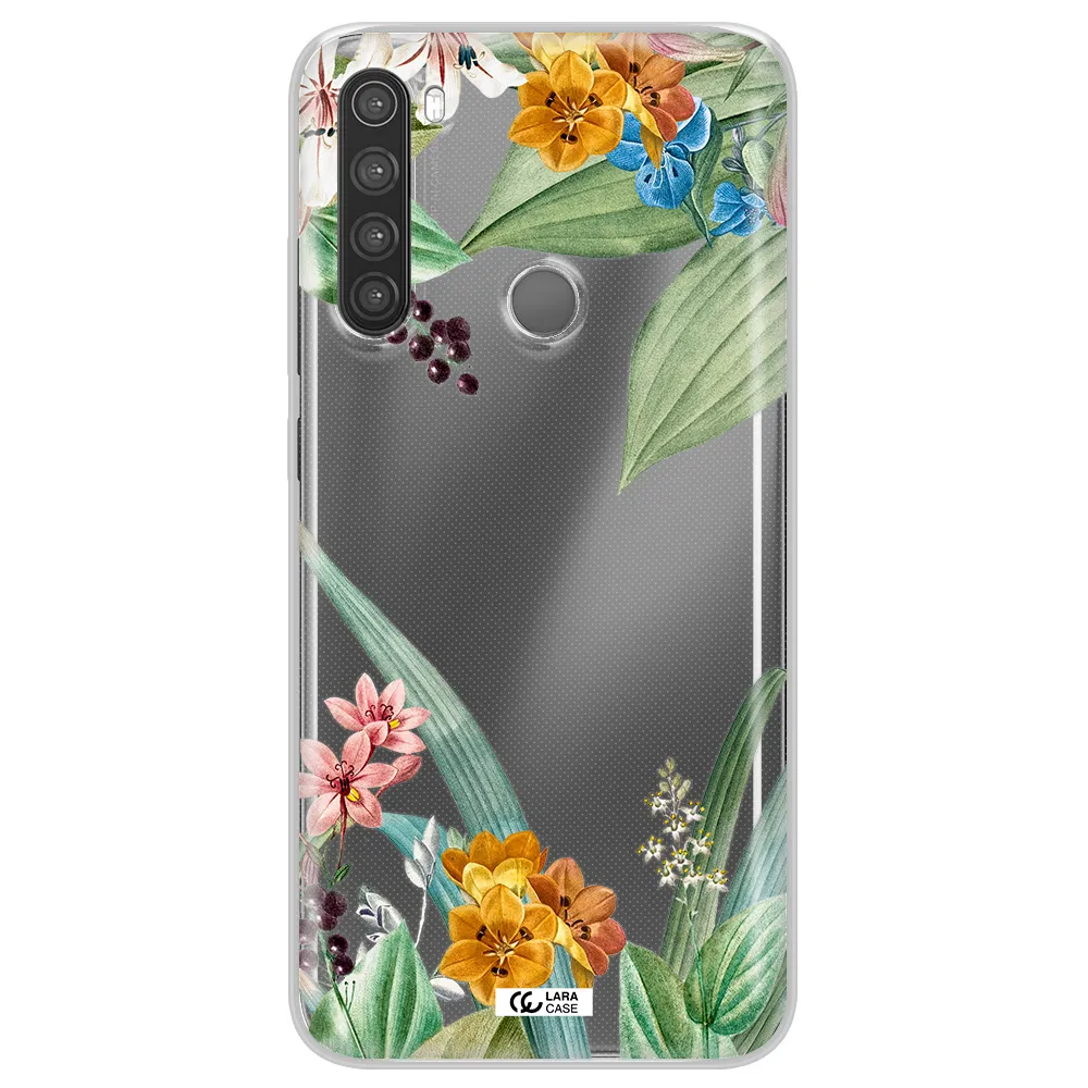 Summer Flower Vector Xiaomi Note 8 Clear TPU Case