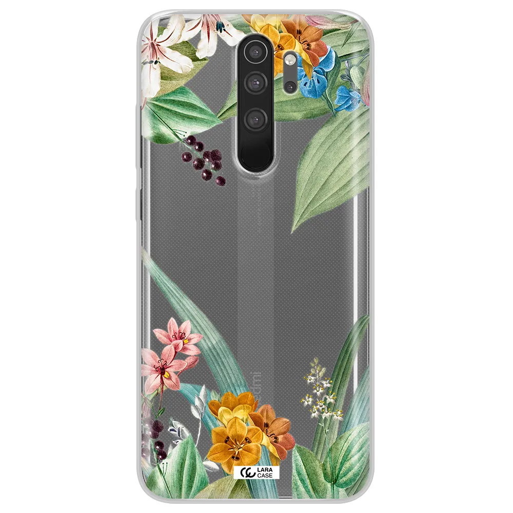Summer Flower Vector Xiaomi Note 8 Pro Clear TPU Case