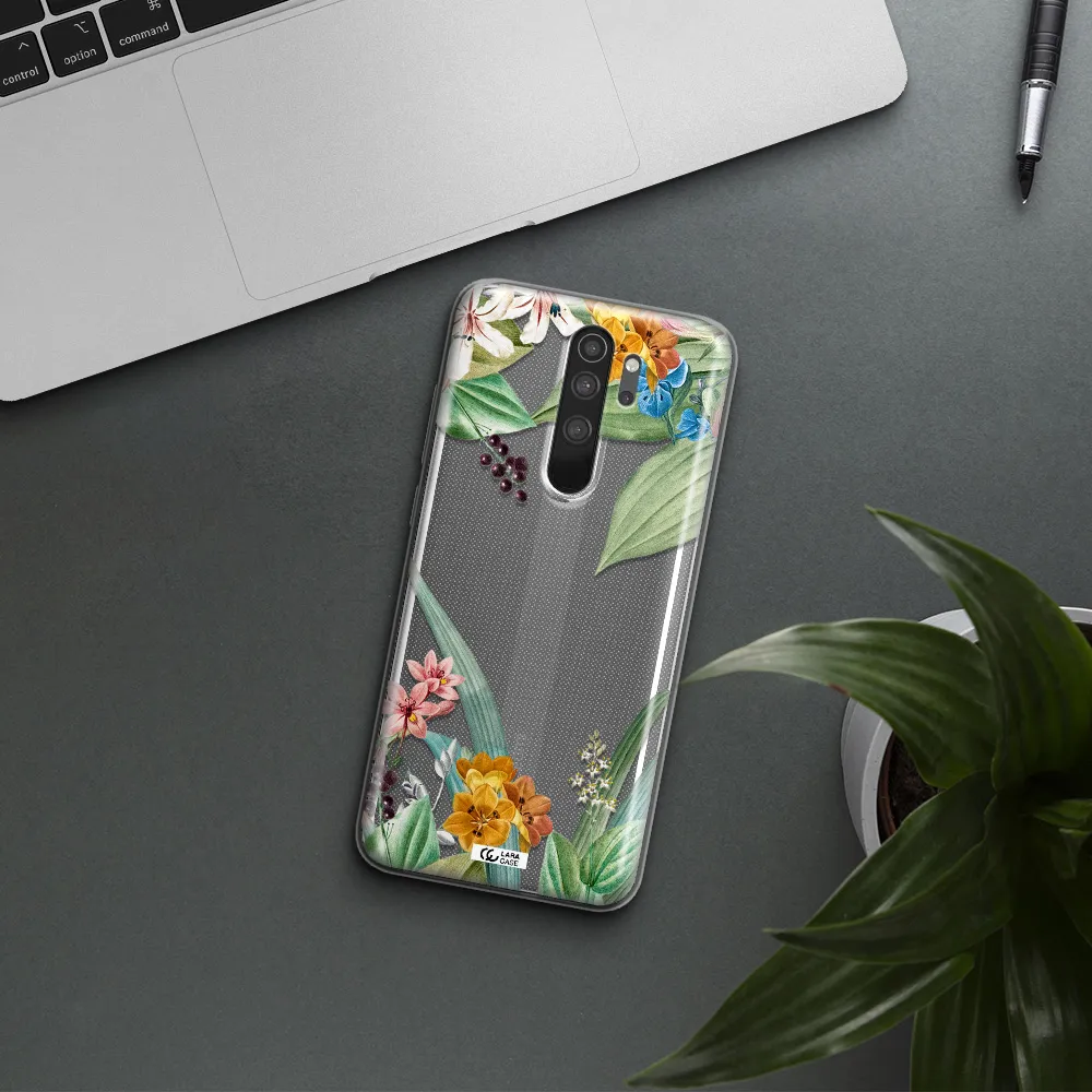 Summer Flower Vector Xiaomi Note 8 Pro Clear TPU Case