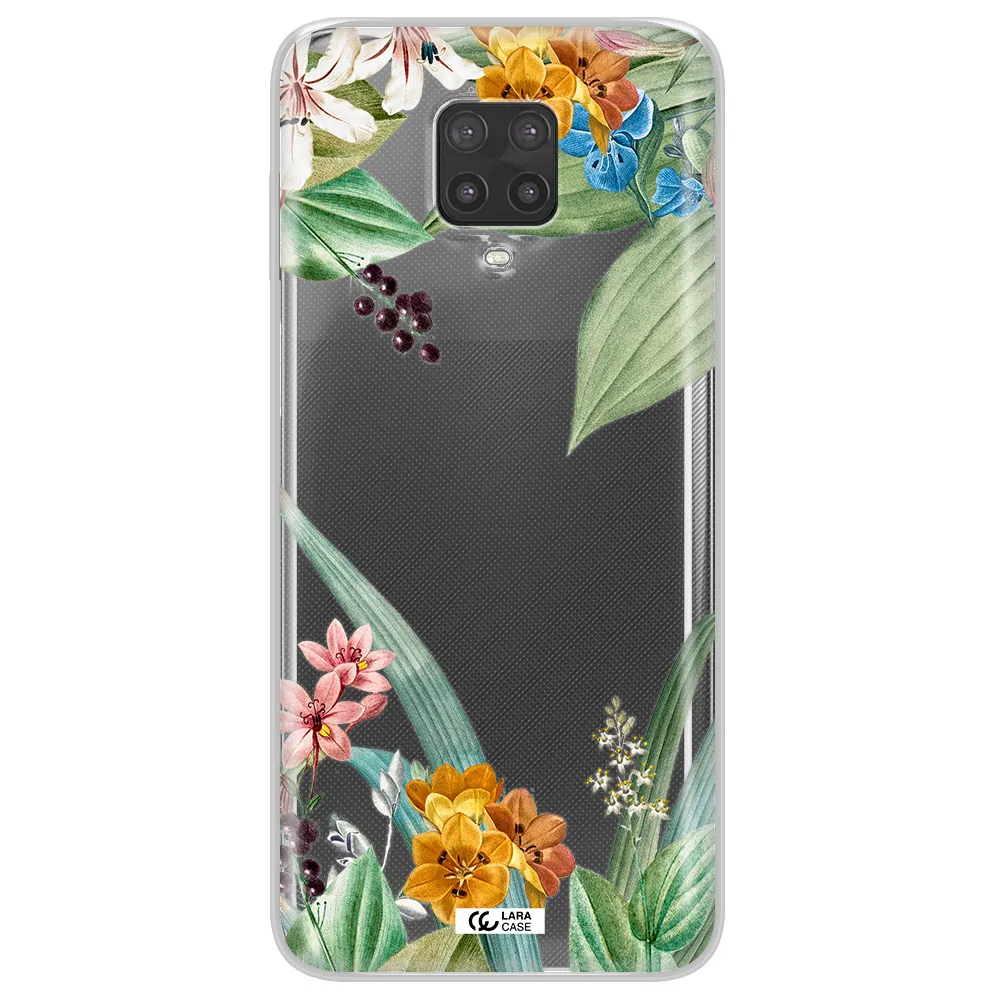 Summer Flower Vector Xiaomi Note 9 Pro Clear TPU Case