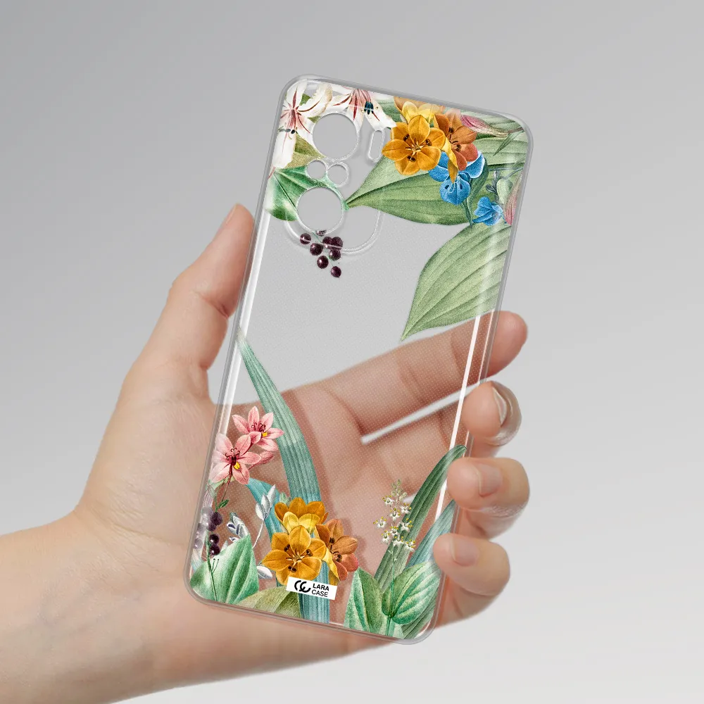 Summer Flower Vector Xiaomi Poco F3 Clear Tpu Case