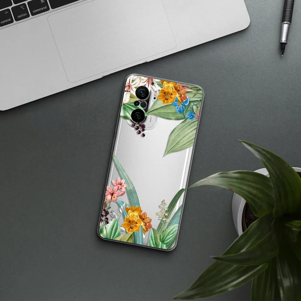 Summer Flower Vector Xiaomi Poco F3 Clear Tpu Case