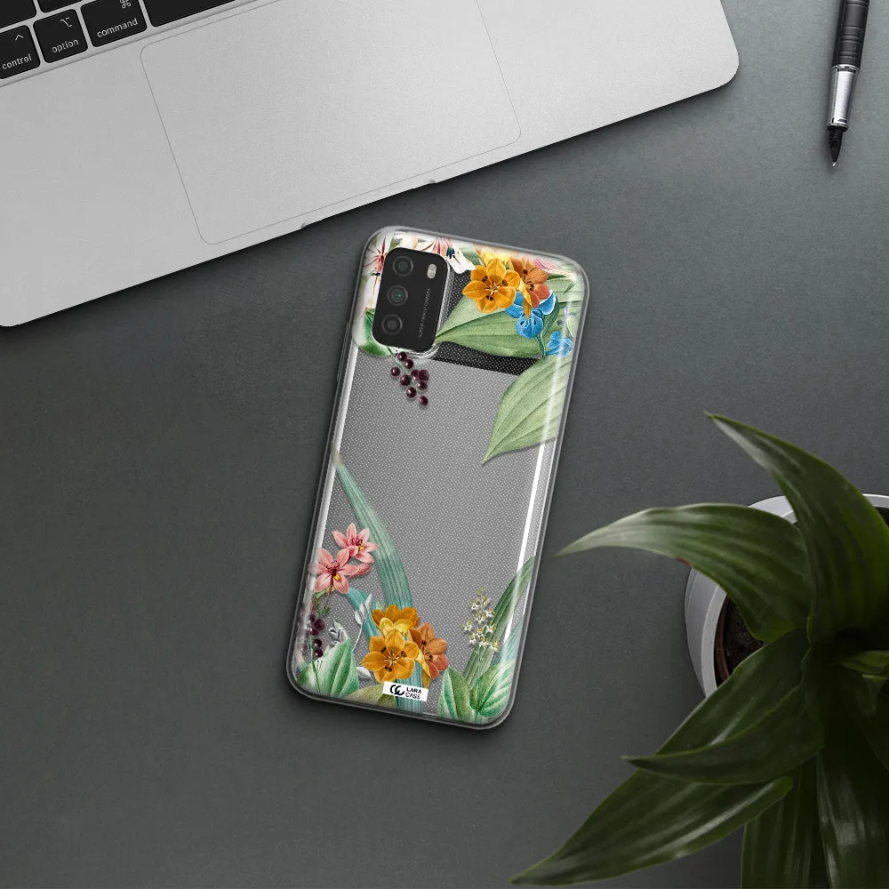 Summer Flower Vector Xiaomi Poco M3 Clear TPU Case