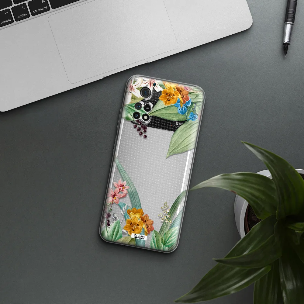 Summer Flower Vector Xiaomi Poco M4 Pro 4G Clear Tpu Case