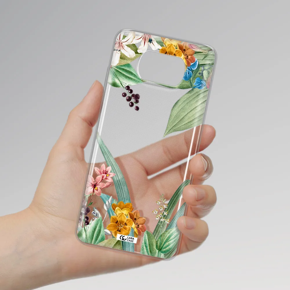 Summer Flower Vector Xiaomi Poco X3 Clear TPU Case