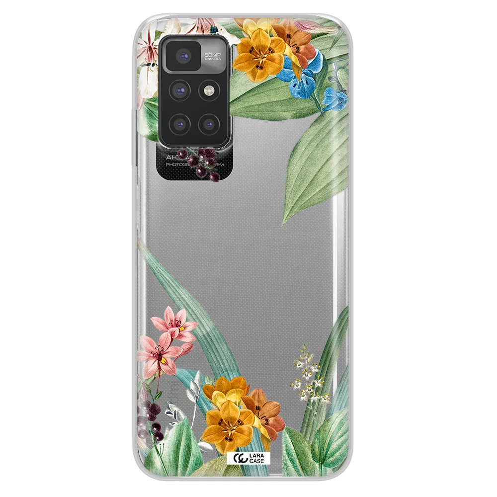 Summer Flower Vector Xiaomi Redmi 10 Clear TPU Case