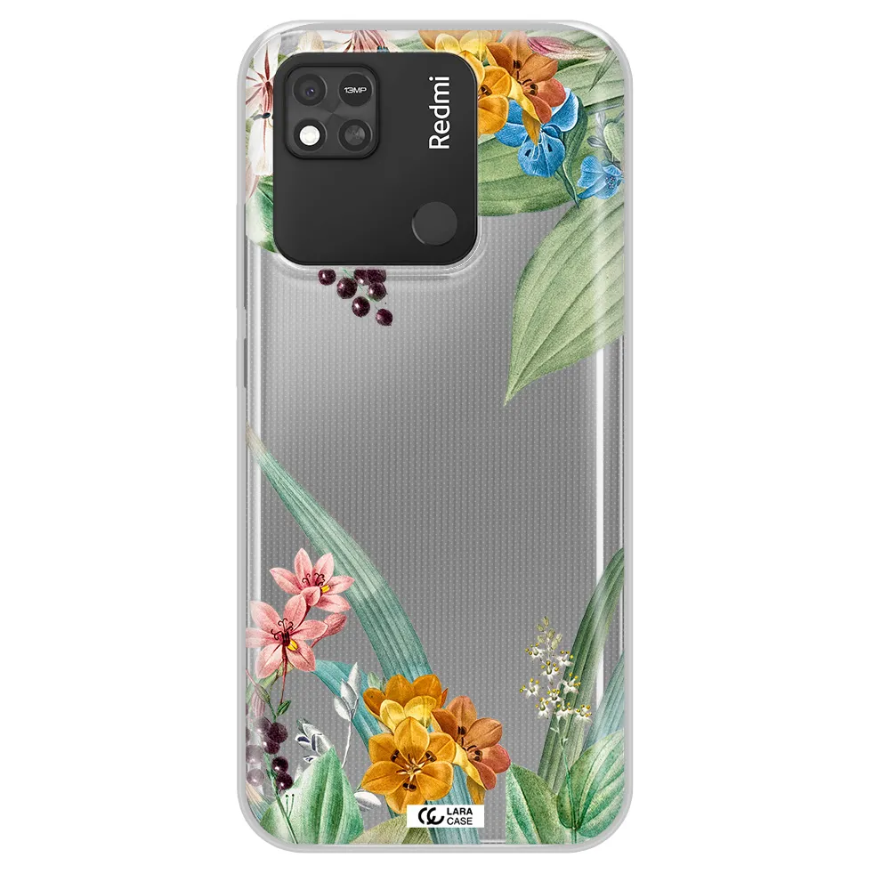 Summer Flower Vector Xiaomi Redmi 10A Clear TPU Case
