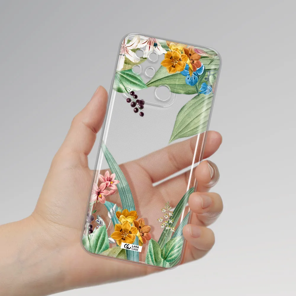 Summer Flower Vector Xiaomi Redmi 10C Clear TPU Case