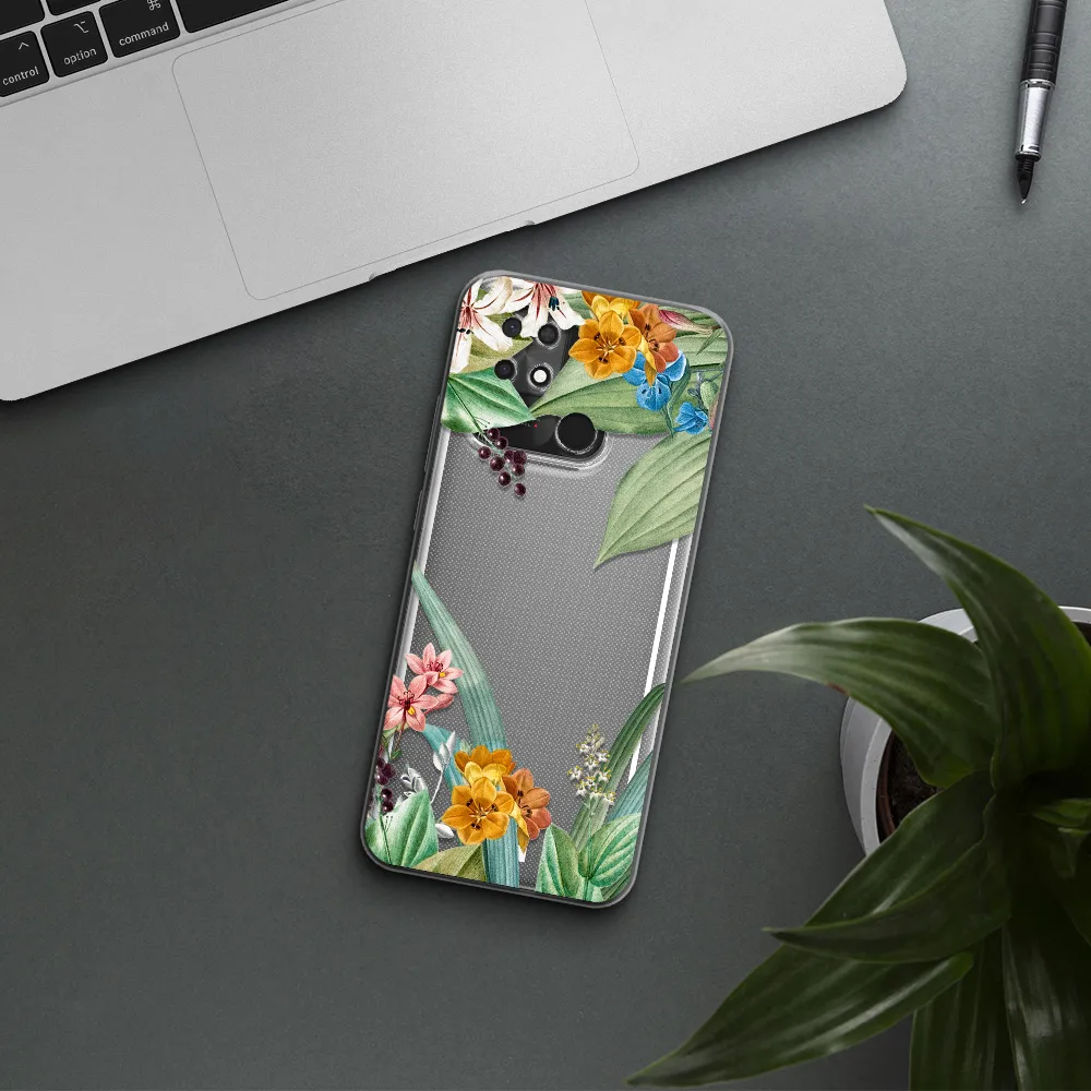 Summer Flower Vector Xiaomi Redmi 10C Clear TPU Case