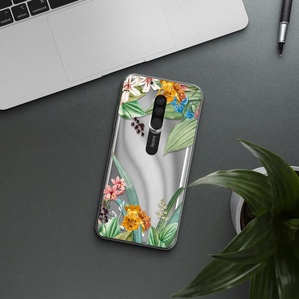 Summer Flower Vector Xiaomi Redmi 8 Clear Tpu Case