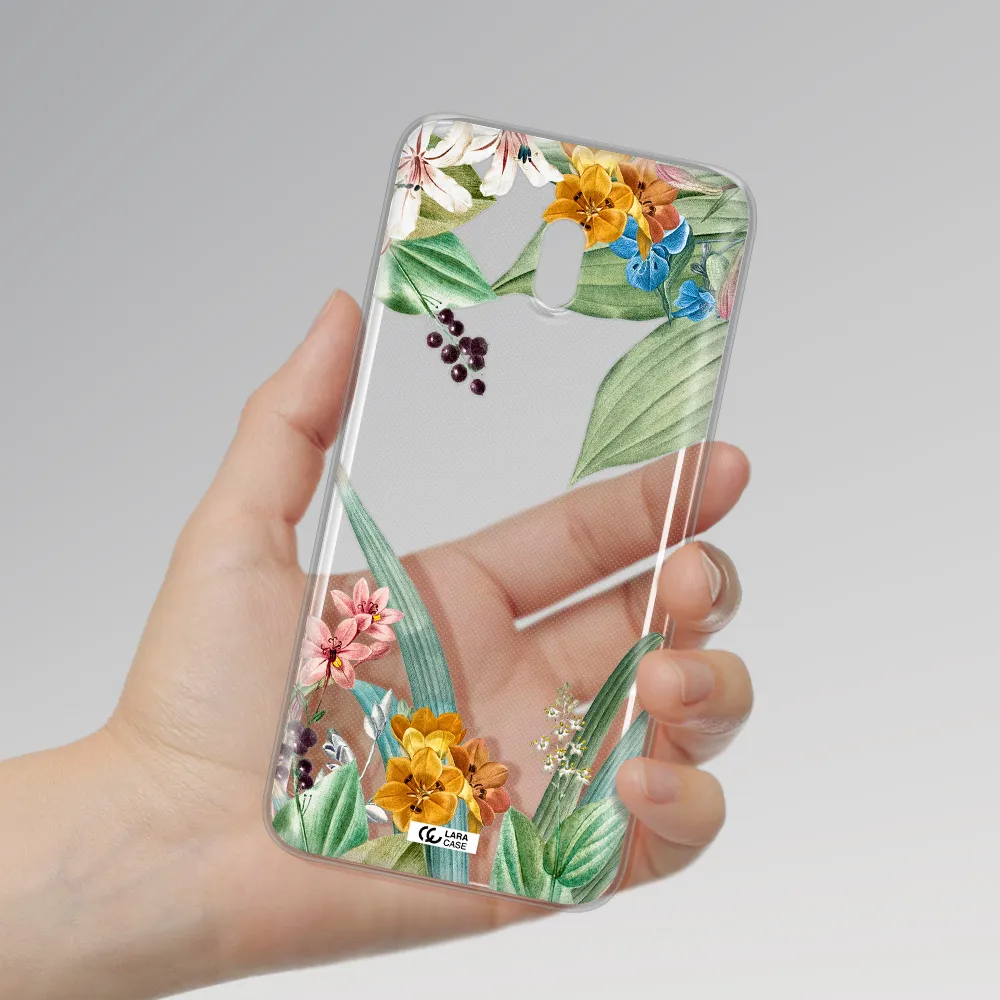 Summer Flower Vector Xiaomi Redmi 8A Clear TPU Case