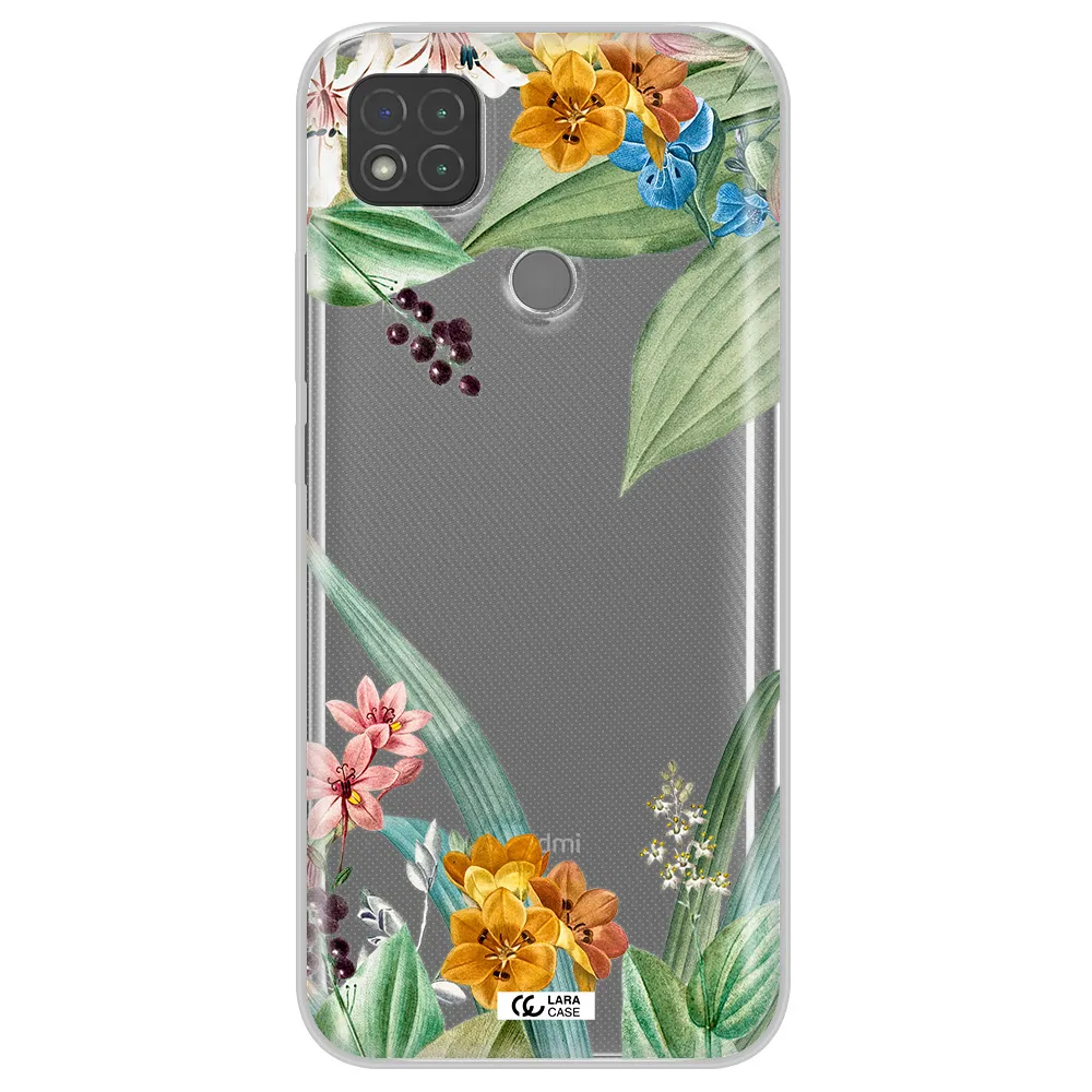 Summer Flower Vector Xiaomi Redmi 9C Clear TPU Case