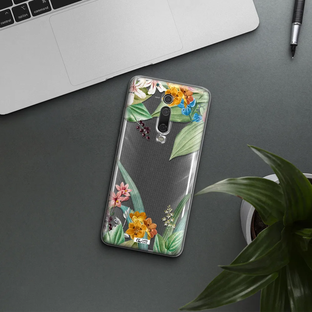 Summer Flower Vector Xiaomi Redmi K20 Clear Tpu Case