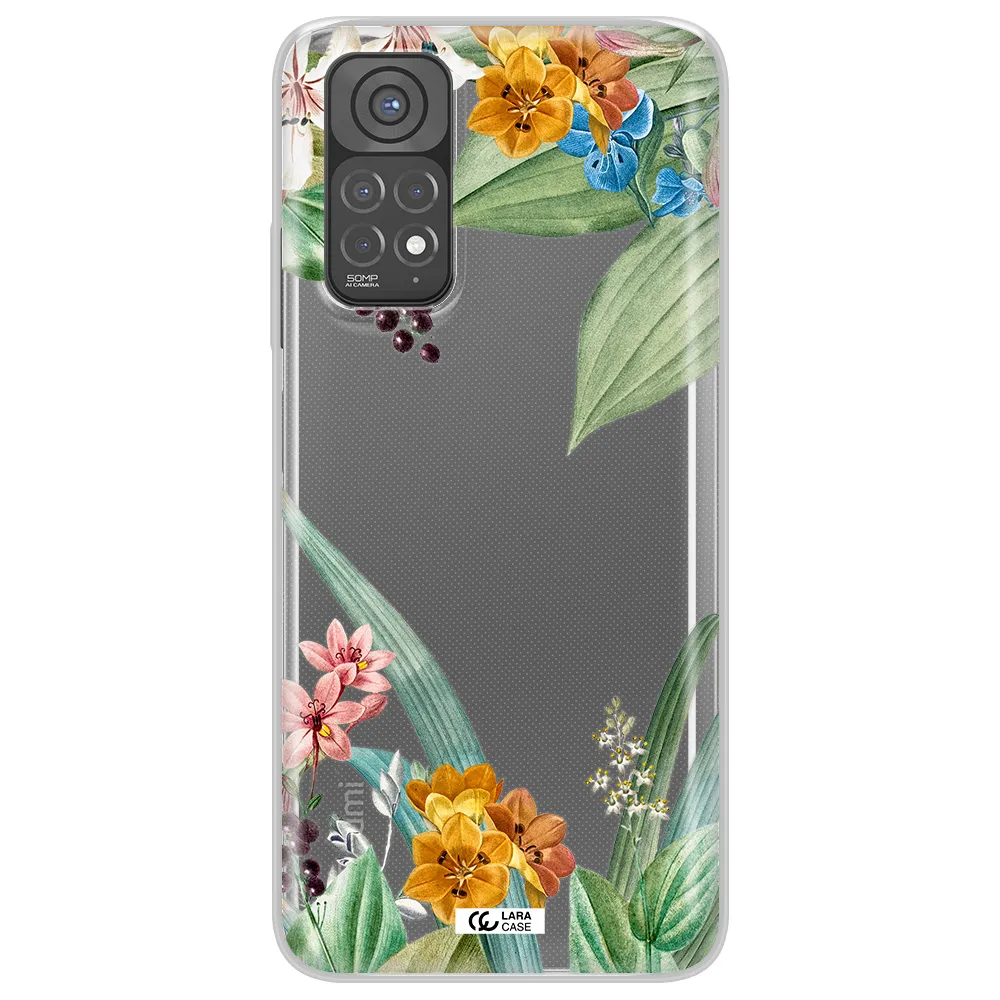 Summer Flower Vector Xiaomi Redmi Note 11 Clear TPU Case