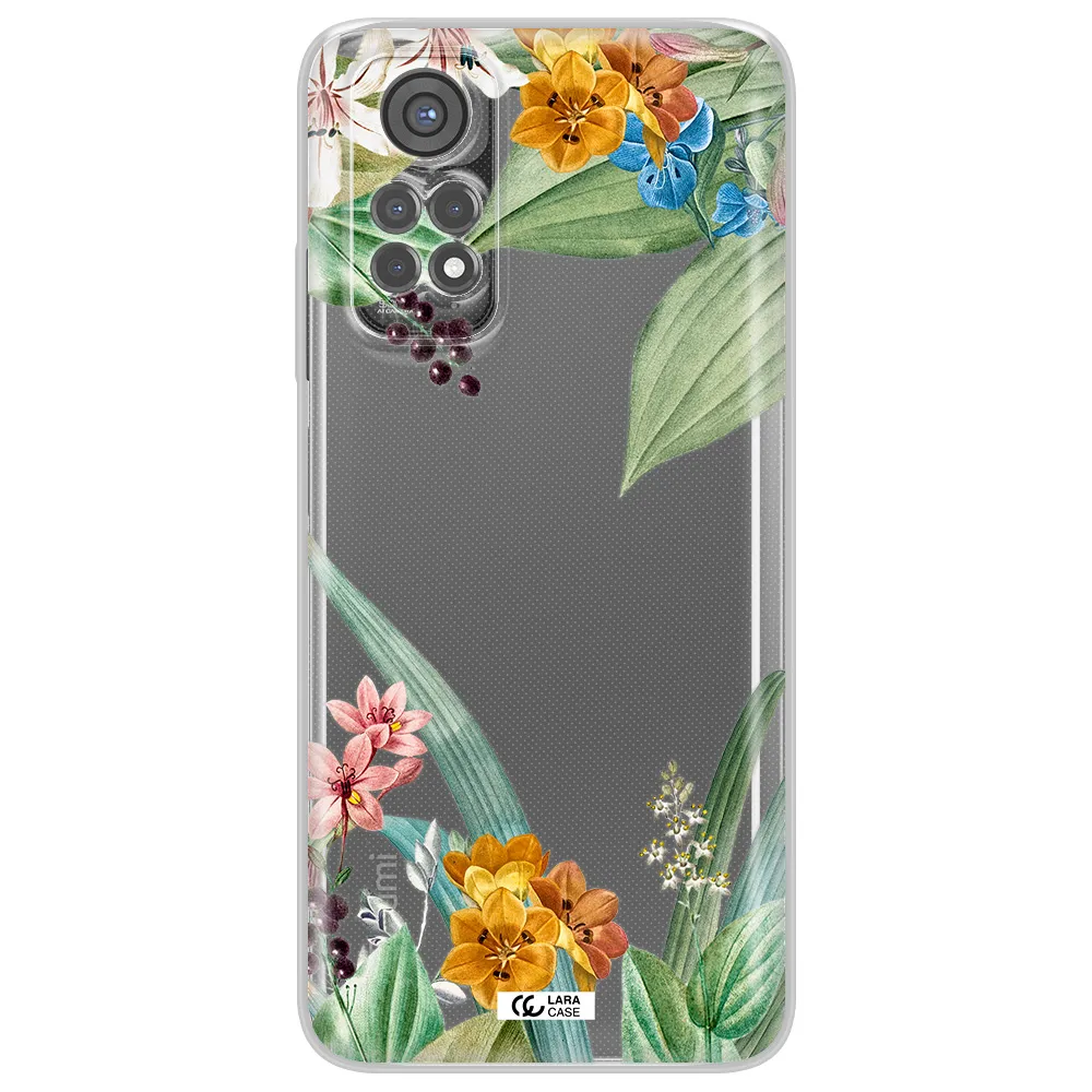 Summer Flower Vector Xiaomi Redmi Note 11S Clear Tpu Case