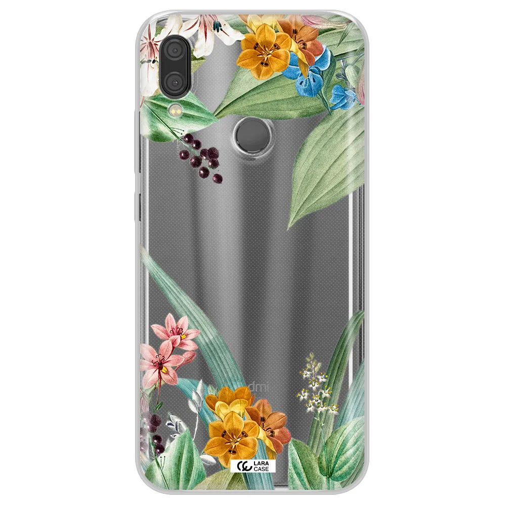 Summer Flower Vector Xiaomi Redmi Note 7 Clear TPU Case
