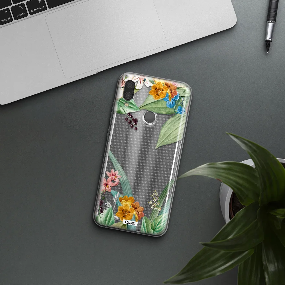 Summer Flower Vector Xiaomi Redmi Note 7 Clear TPU Case