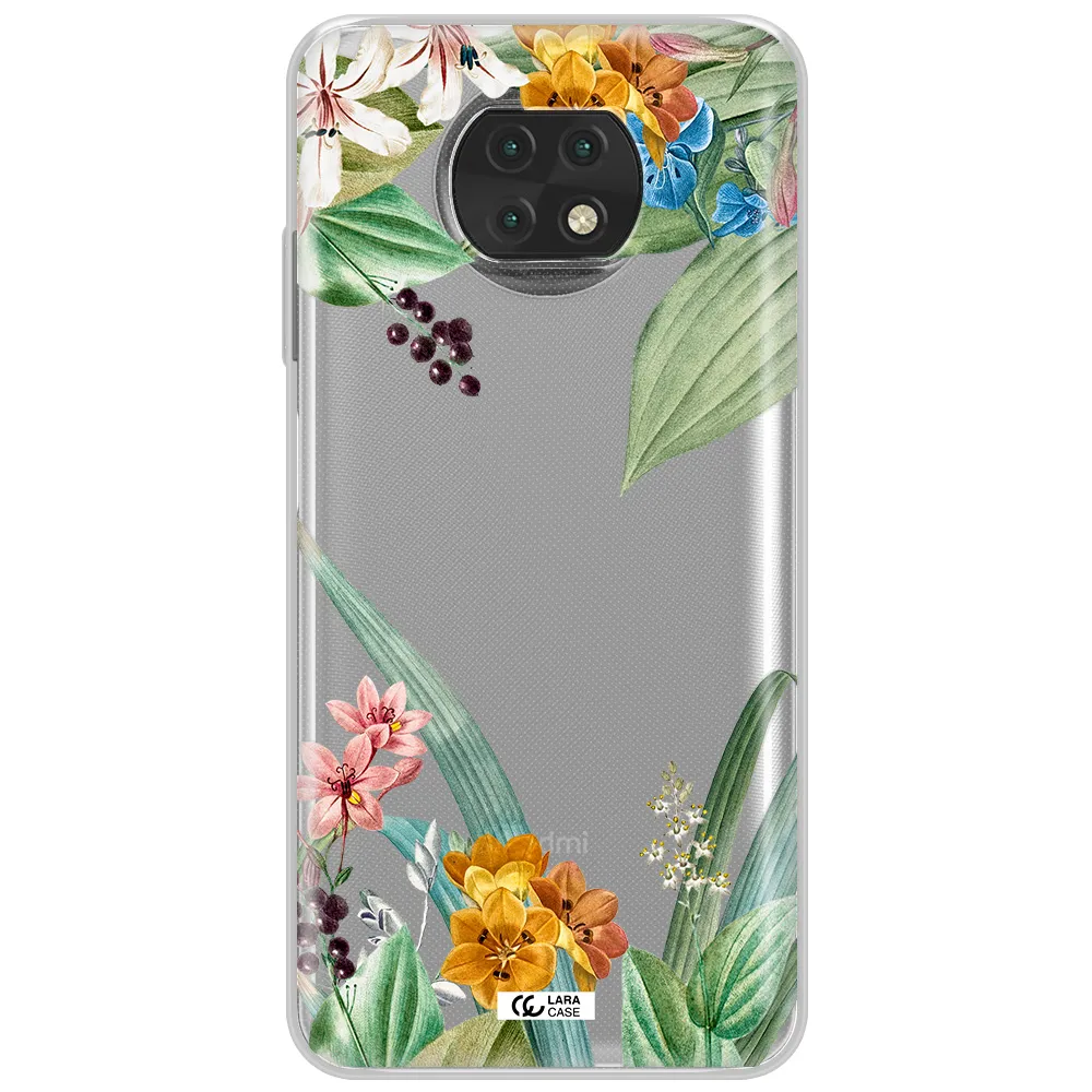 Summer Flower Vector Xiaomi Redmi Note 9T Clear Tpu Case