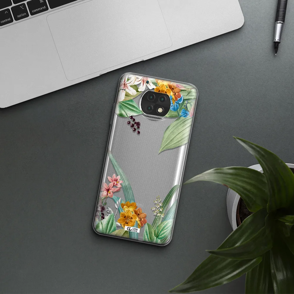 Summer Flower Vector Xiaomi Redmi Note 9T Clear Tpu Case