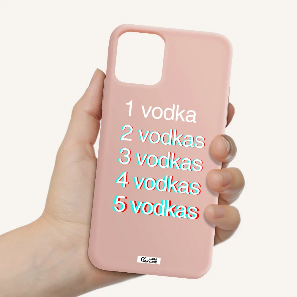 Vodka Apple iPhone 11 pro max Silicone pastel pink Case