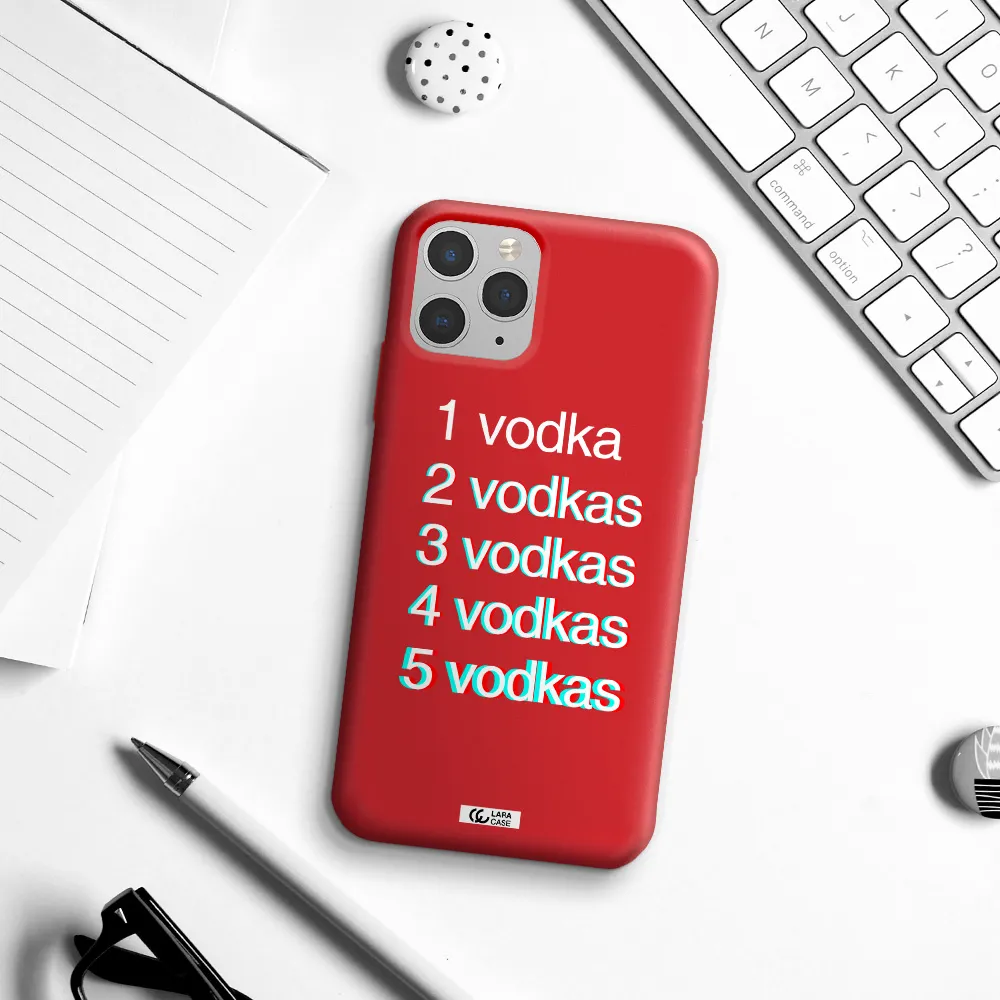 Vodka Apple iPhone 11 pro Silicone Imperial Red Case