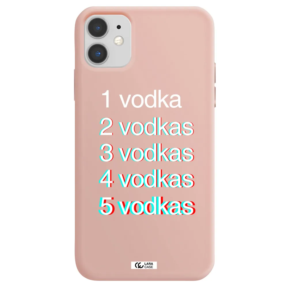 Vodka Apple iPhone 11 Silicone pastel pink Case