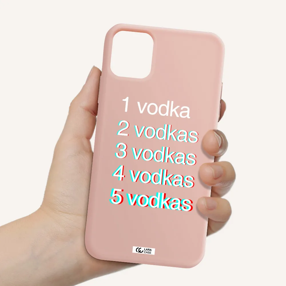 Vodka Apple iPhone 11 Silicone pastel pink Case