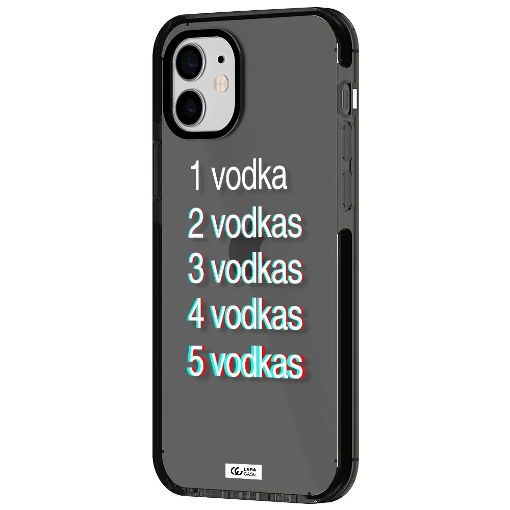 Vodka Apple iPhone 12 impact Smoke Black Case
