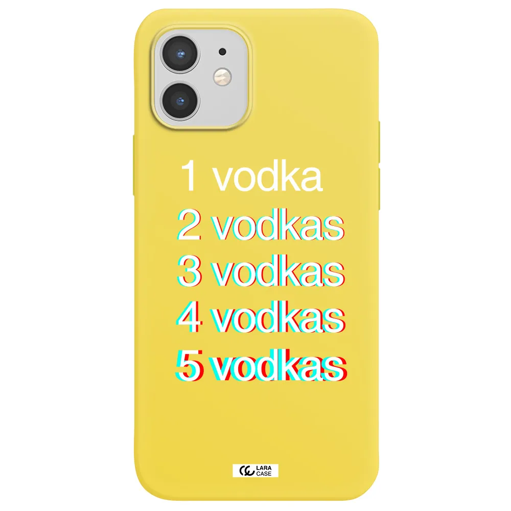 Vodka Apple iPhone 12 mini Silicone canary yellow Case