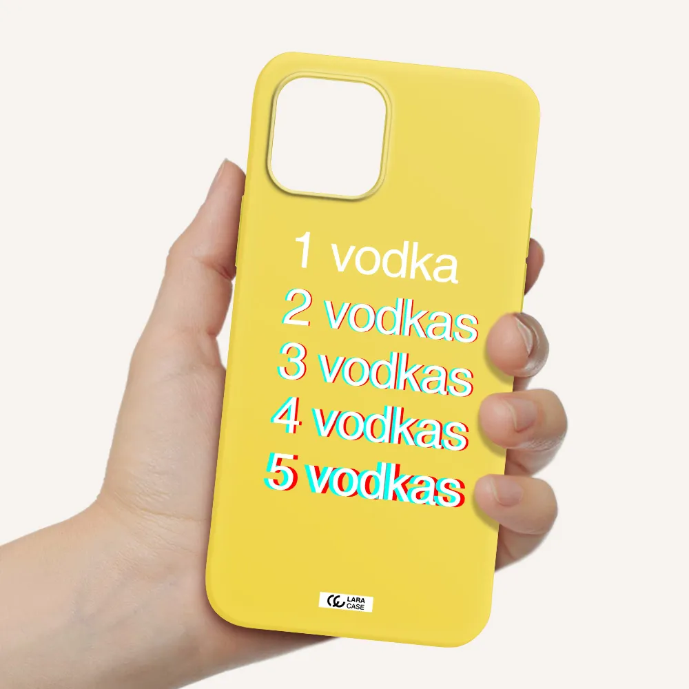 Vodka Apple iPhone 12 mini Silicone canary yellow Case