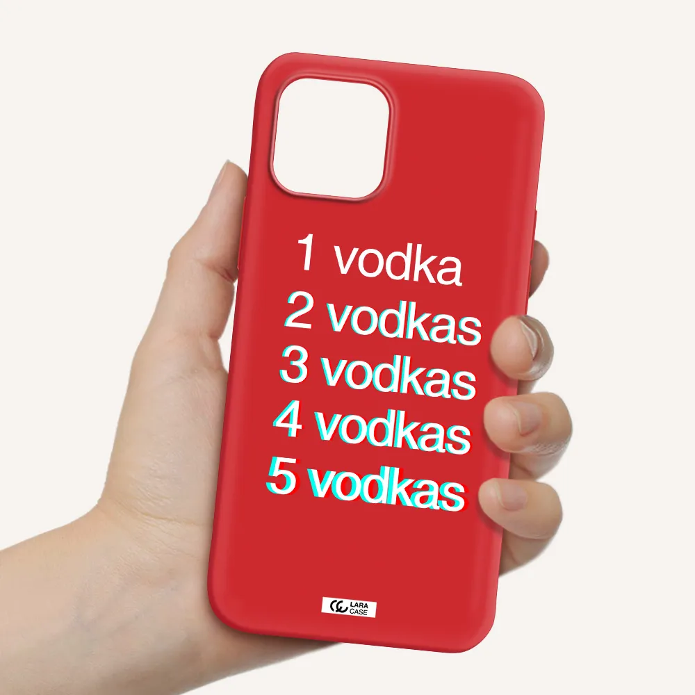 Vodka Apple iPhone 12 mini Silicone Imperial Red Case