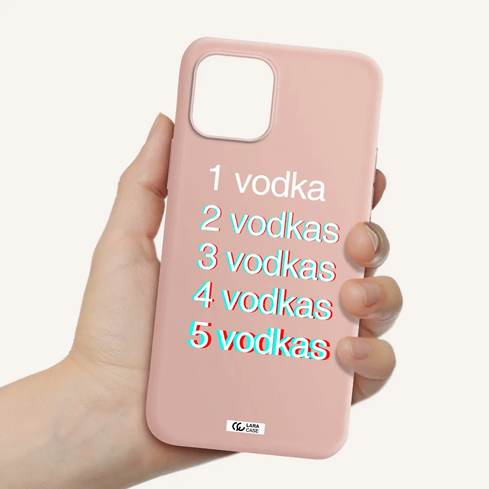 Vodka Apple iPhone 12 mini Silicone pastel pink Case