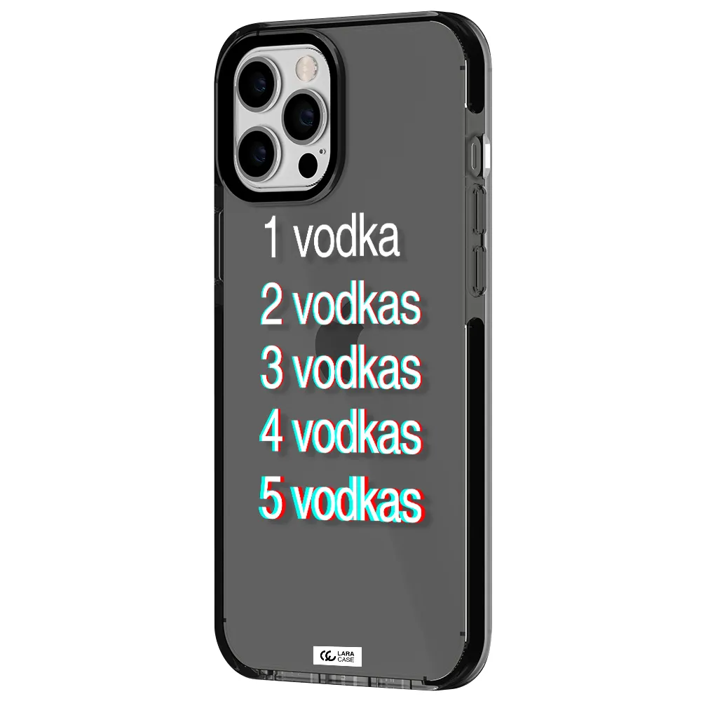 Vodka Apple iPhone 12 pro max impact Smoke Black Case