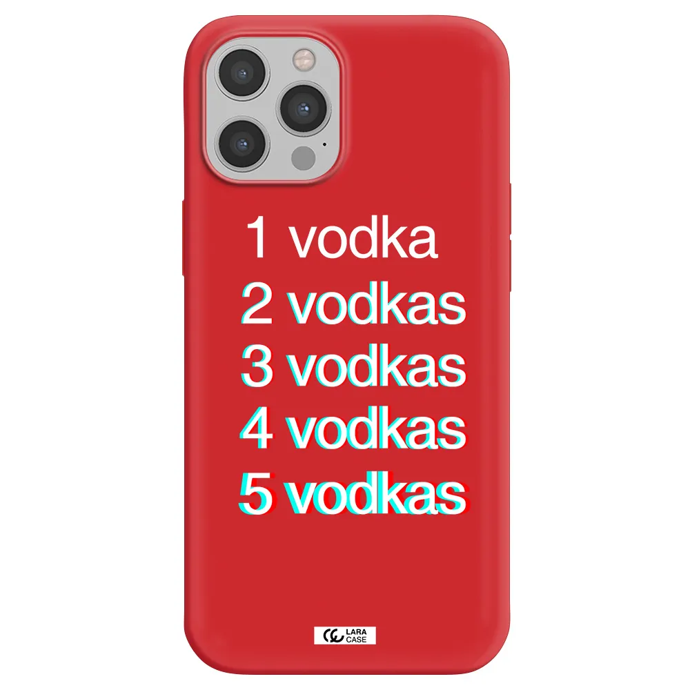 Vodka Apple iPhone 12 pro max Silicone Imperial Red Case