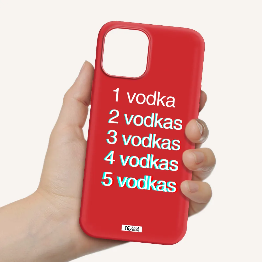 Vodka Apple iPhone 12 pro max Silicone Imperial Red Case