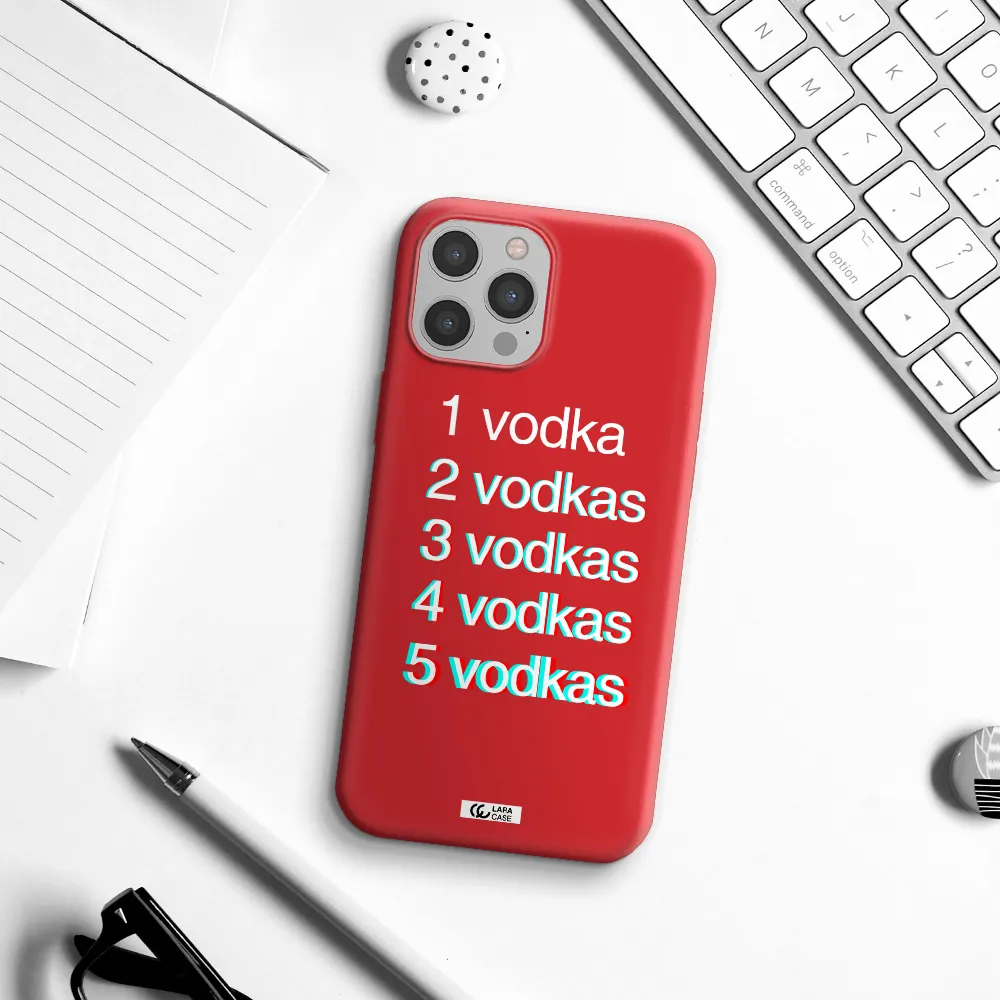 Vodka Apple iPhone 12 pro max Silicone Imperial Red Case