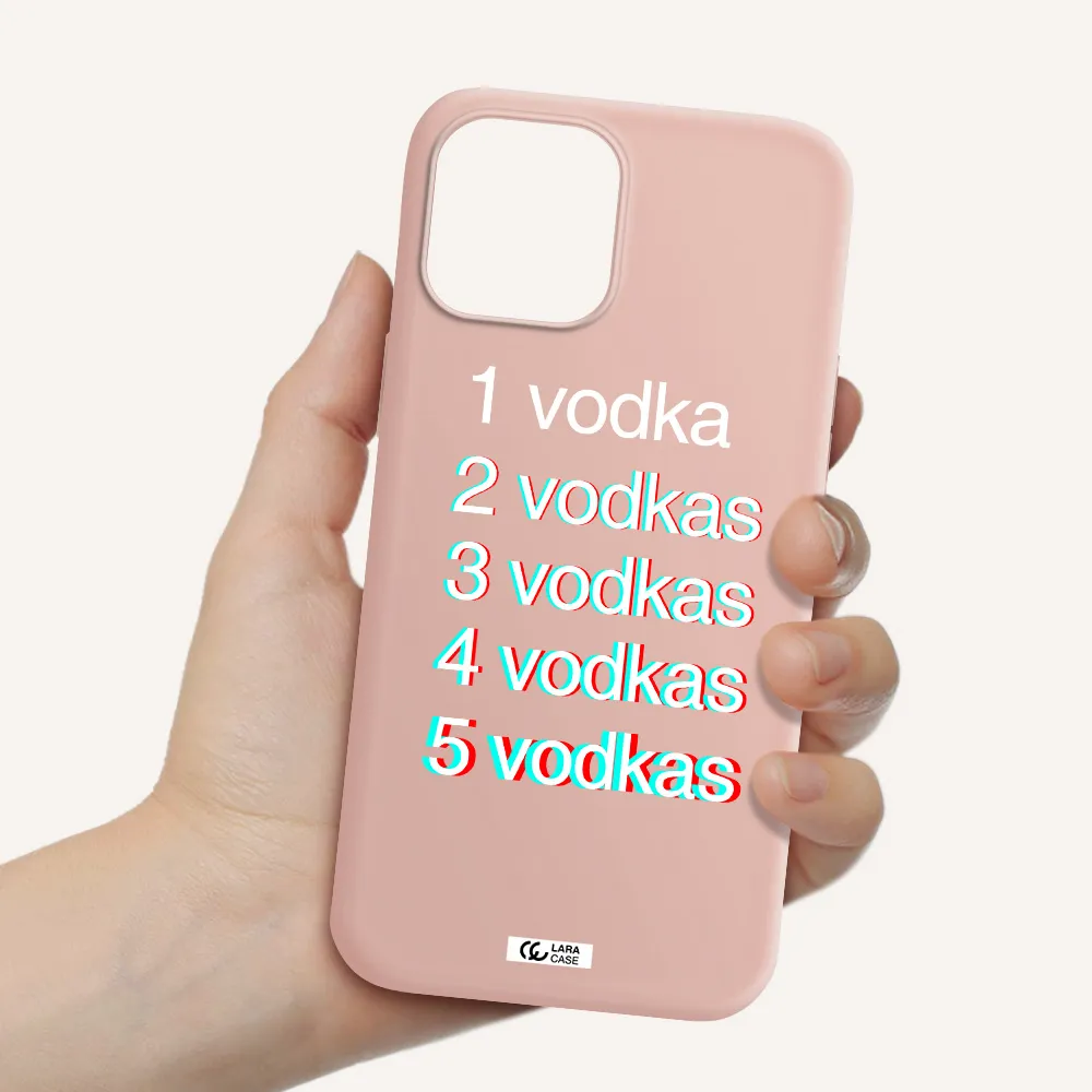 Vodka Apple iPhone 12 pro max Silicone pastel pink Case