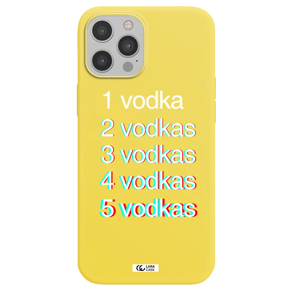 Vodka Apple iPhone 12 pro Silicone canary yellow Case