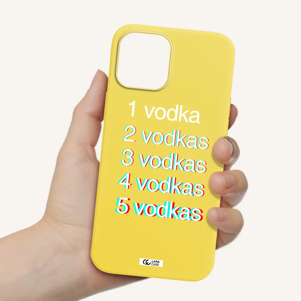 Vodka Apple iPhone 12 pro Silicone canary yellow Case