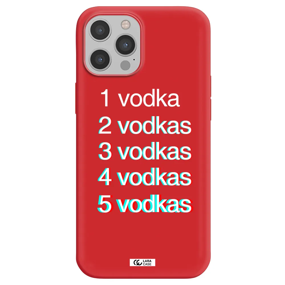 Vodka Apple iPhone 12 pro Silicone Imperial Red Case