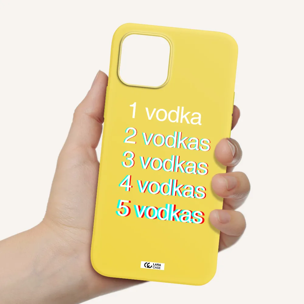 Vodka Apple iPhone 12 Silicone canary yellow Case