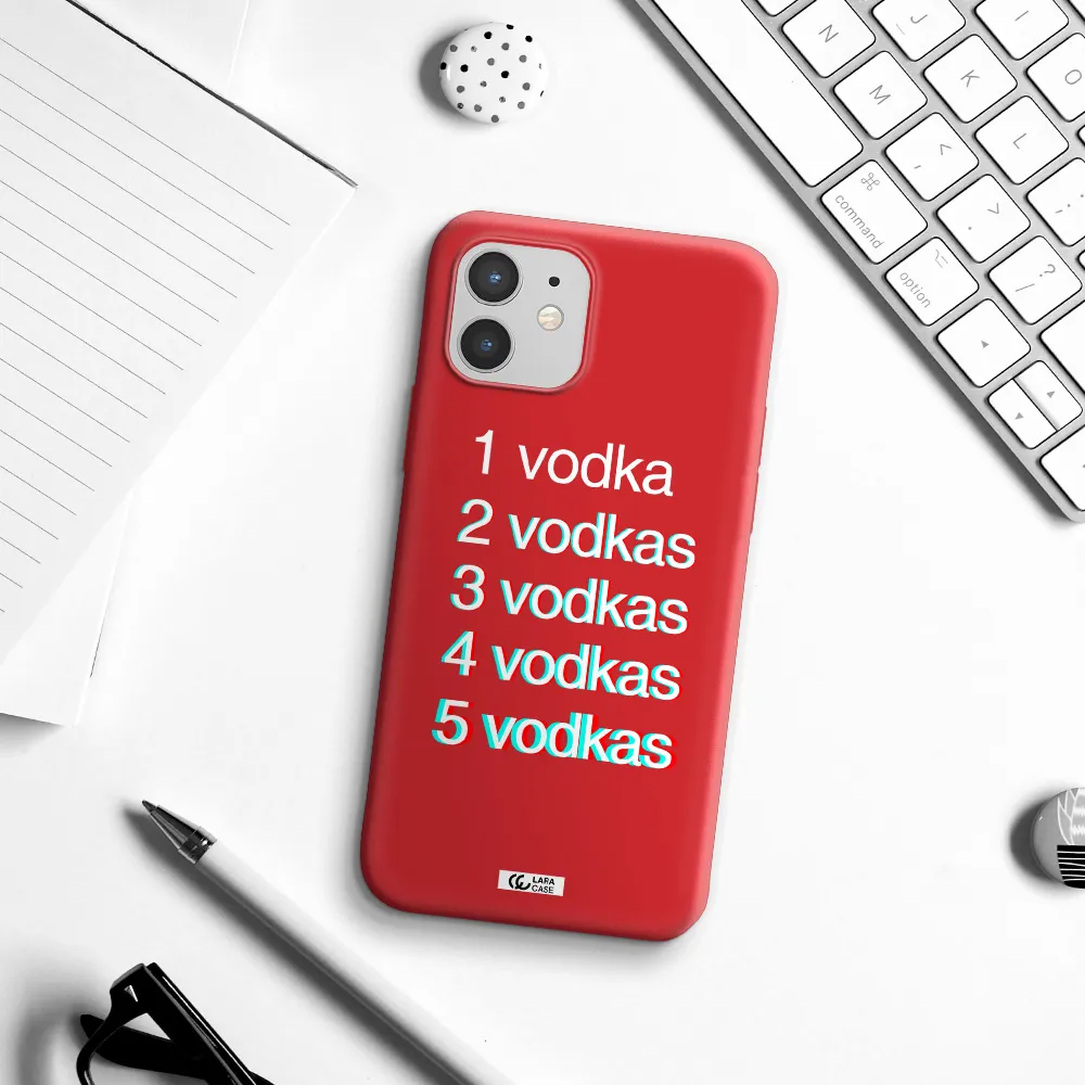 Vodka Apple iPhone 12 Silicone Imperial Red Case