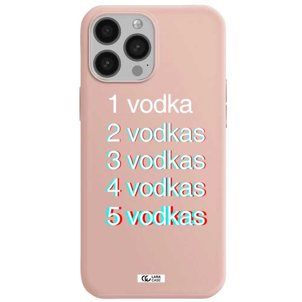Vodka Apple iPhone 13 Pro Silicone pastel pink Case