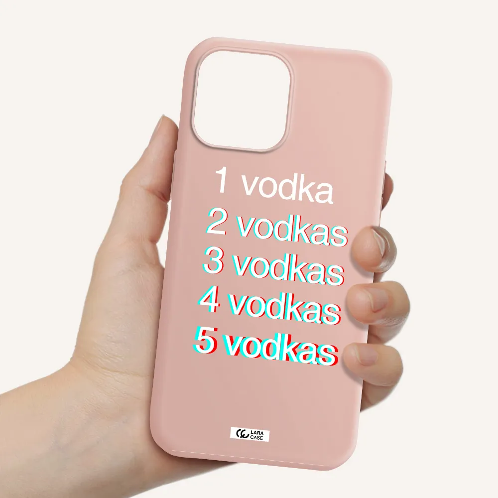 Vodka Apple iPhone 13 Pro Silicone pastel pink Case
