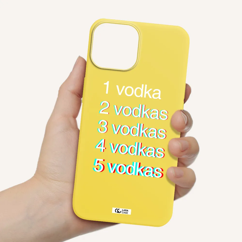 Vodka Apple iPhone 13 Silicone canary yellow Case